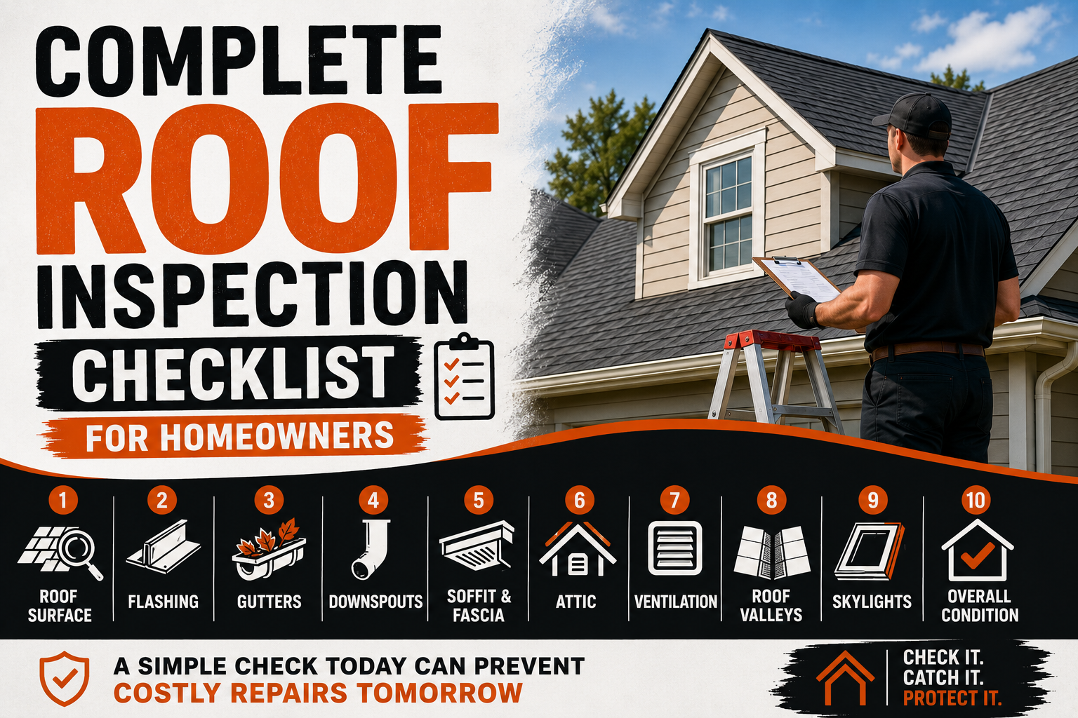 Complete Roof Inspection Checklist for Homeowners.