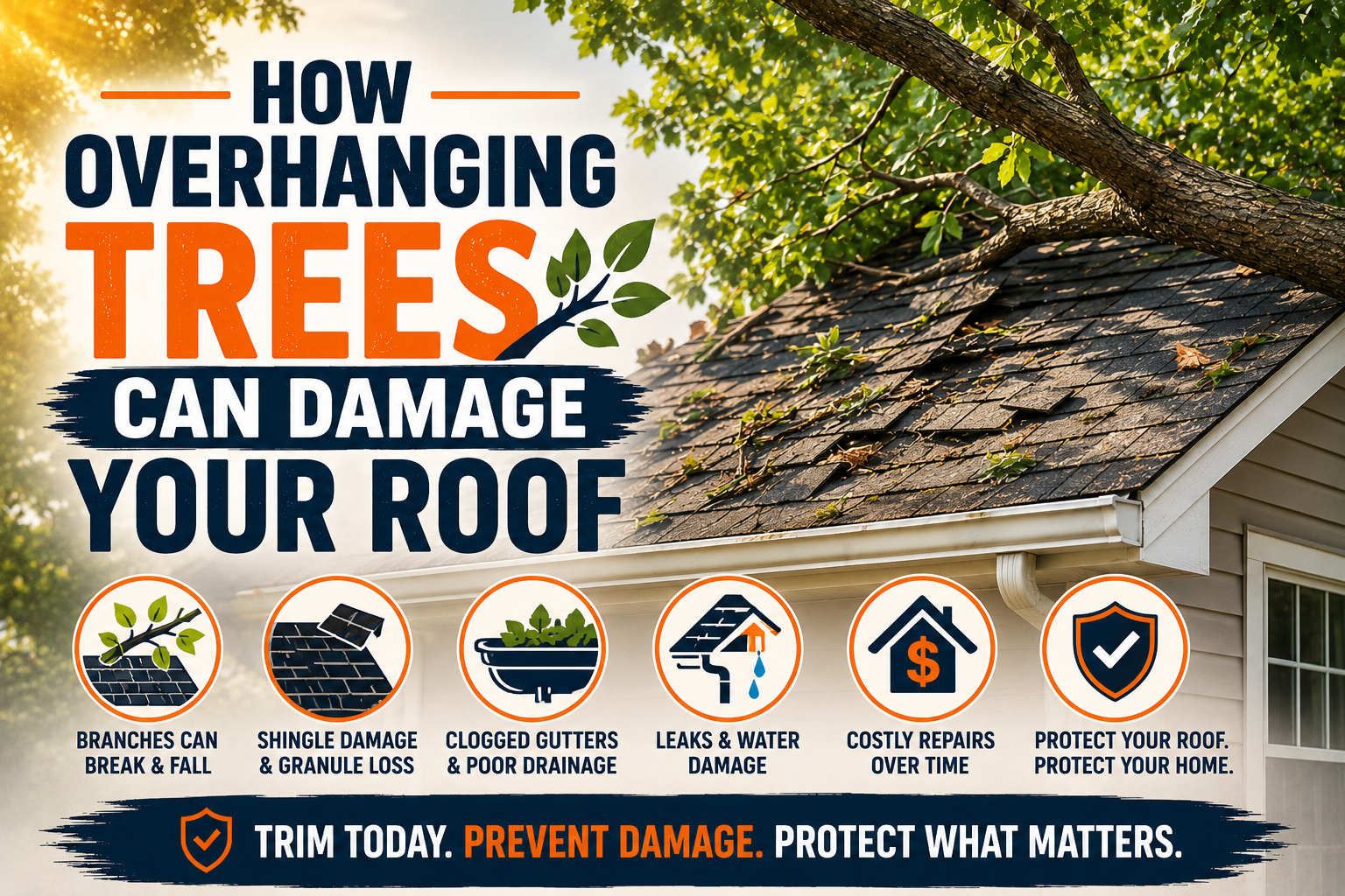 How Overhanging Trees Can Damage Your Roof