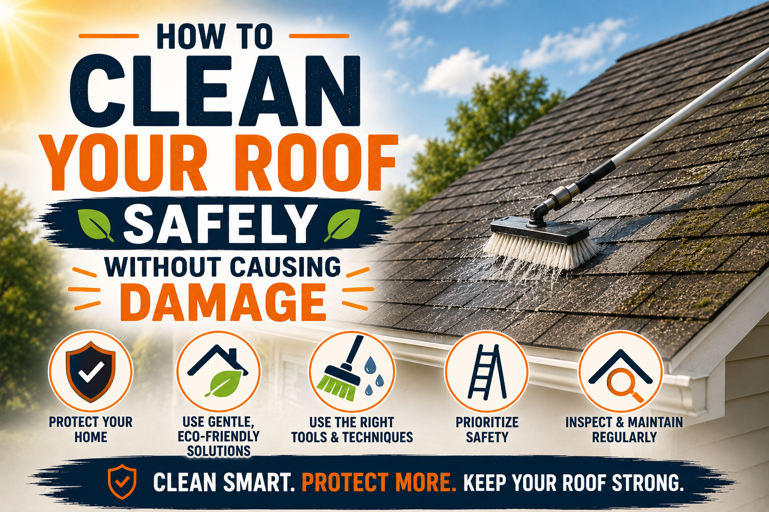 How to Clean Your Roof Safely Without Causing Damage