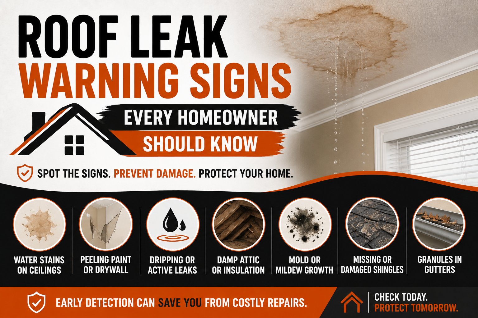Roof Leak Warning Signs Every Homeowner Should Know