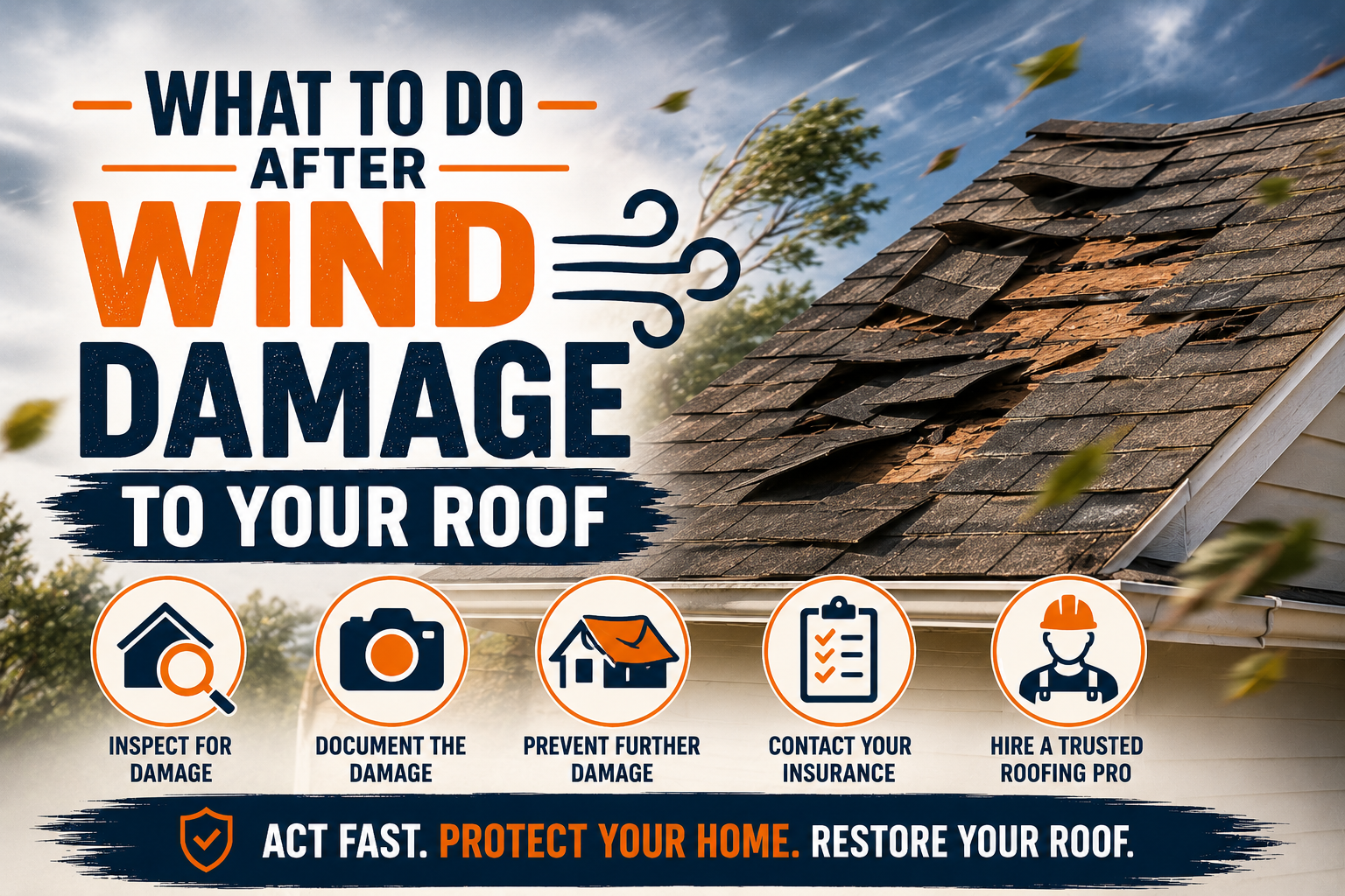 What to Do After Wind Damage to Your Roof