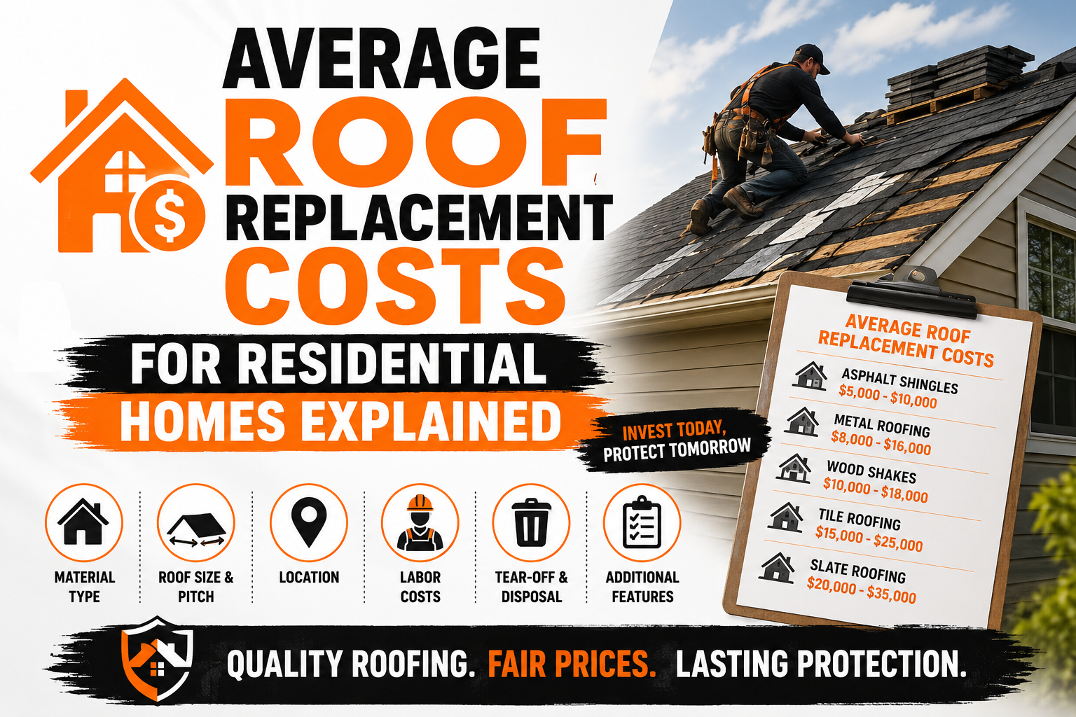 Average Roof Replacement Costs for Residential Homes Explained