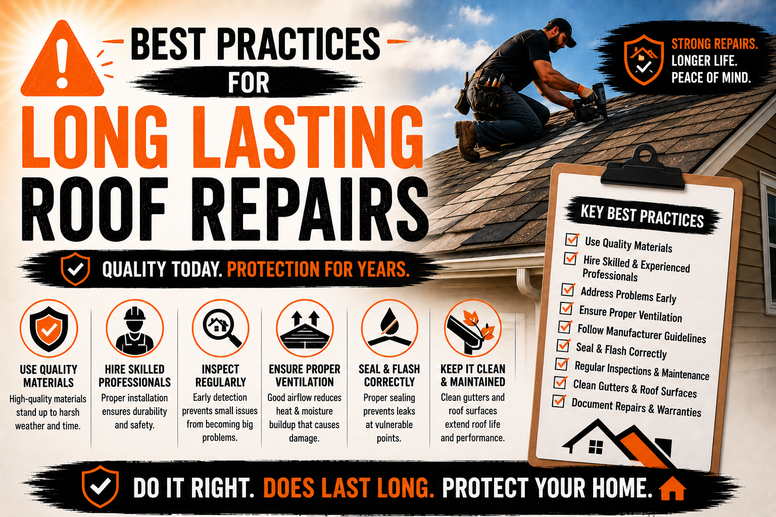 Best Practices for Long Lasting Roof Repairs