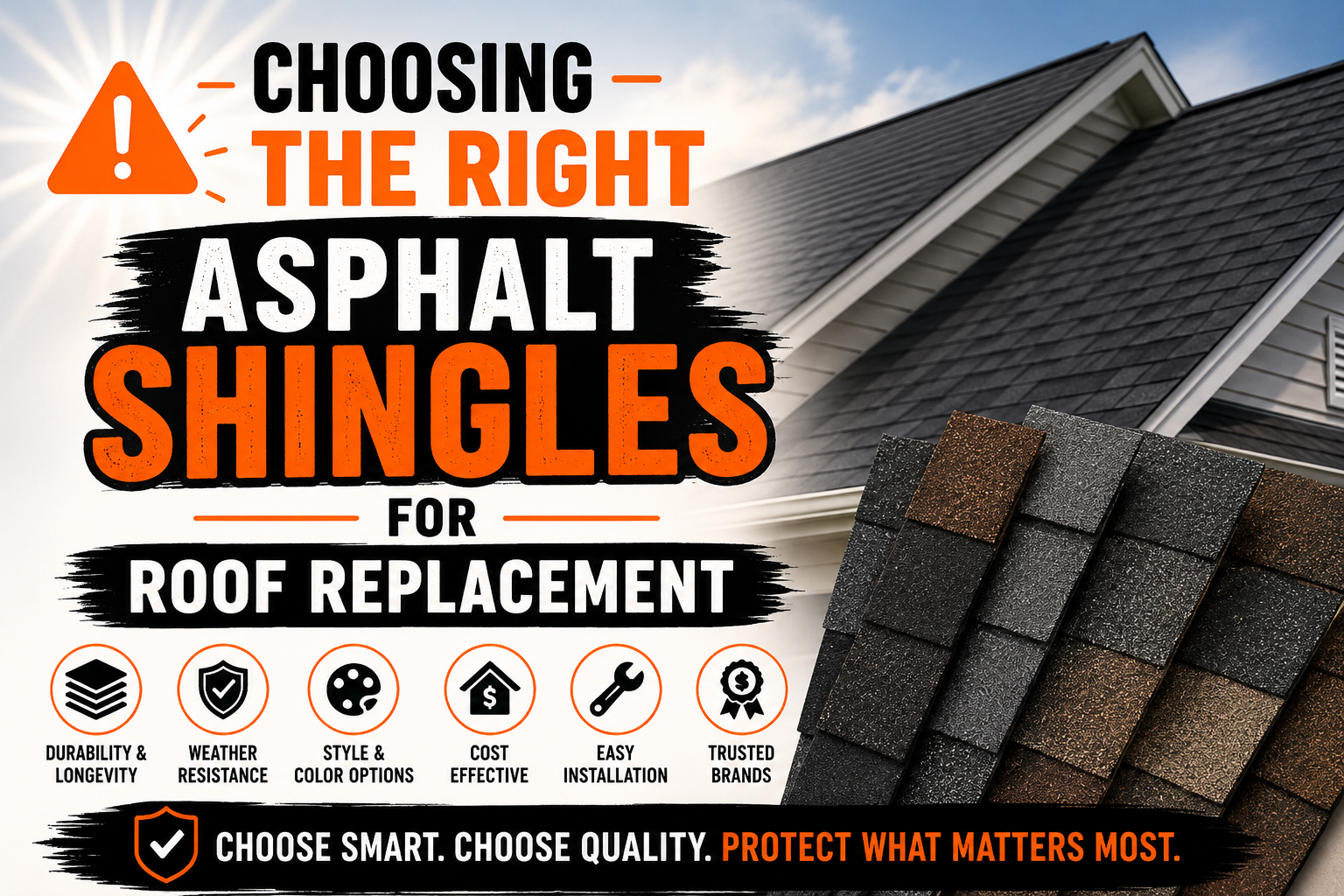 Choosing the Right Asphalt Shingles for Roof Replacement