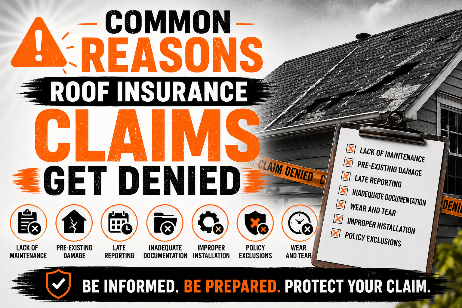 Common Reasons Roof Insurance Claims Get Denied