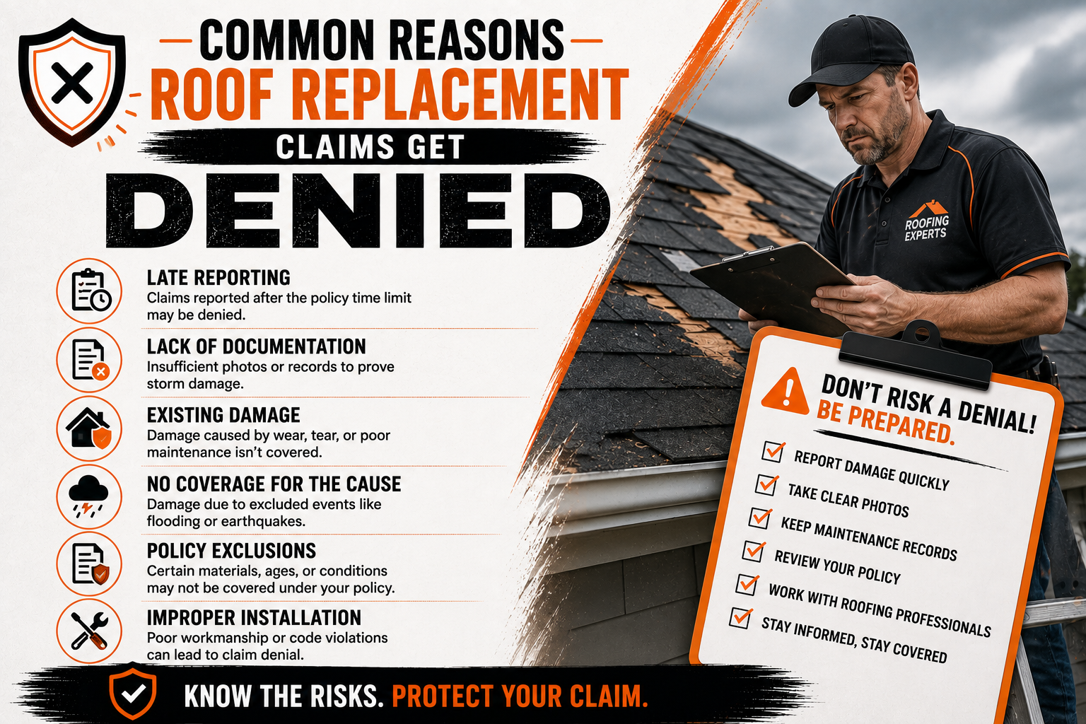 Common Reasons Roof Replacement Claims Get Denied
