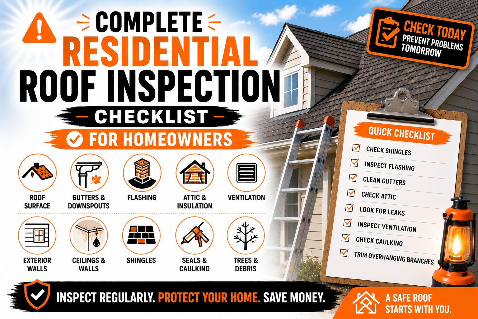 Complete Residential Roof Inspection Checklist for Homeowners