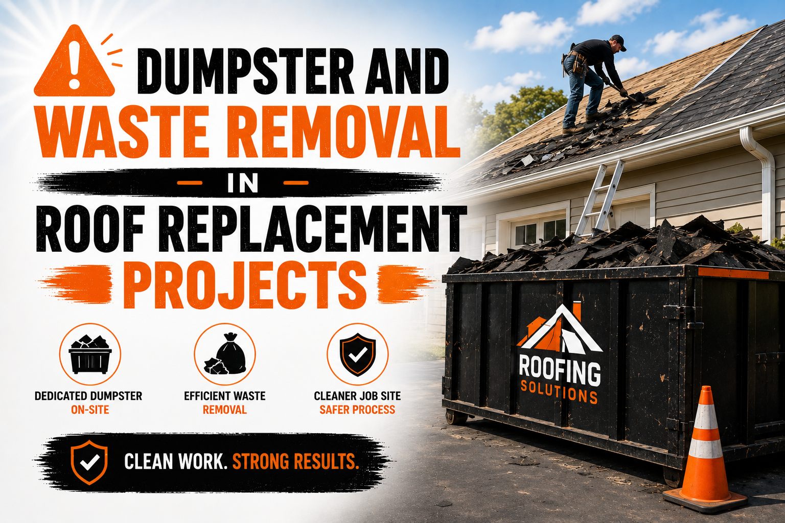 Dumpster and Waste Removal in Roof Replacement Projects