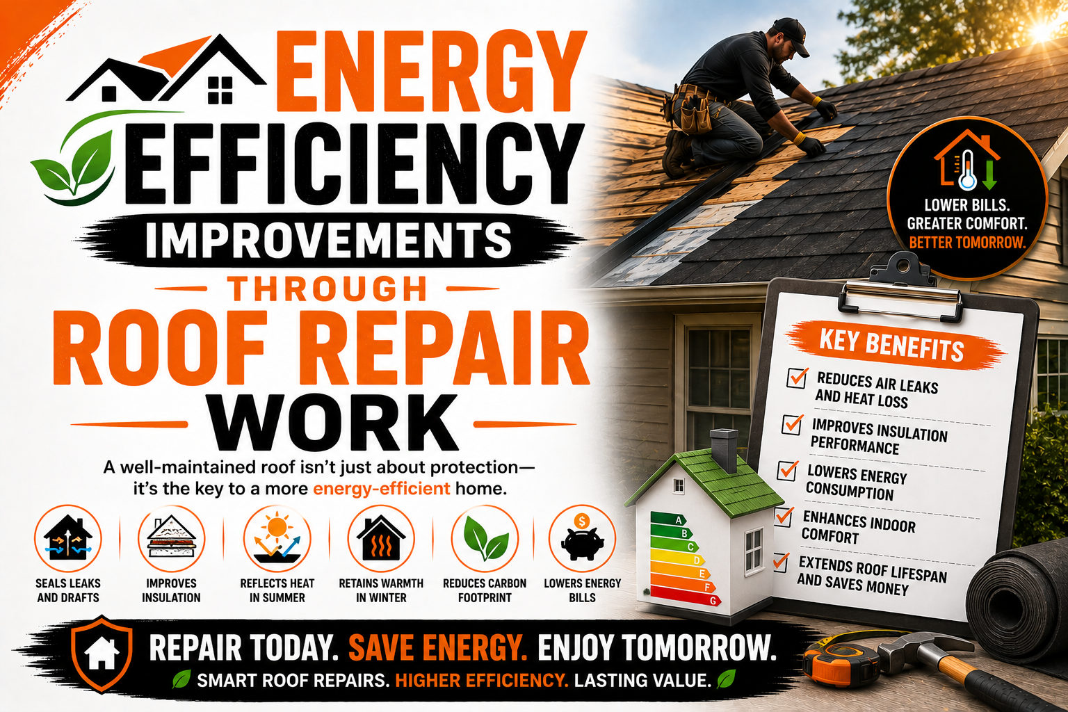 Energy Efficiency Improvements Through Roof Repair Work
