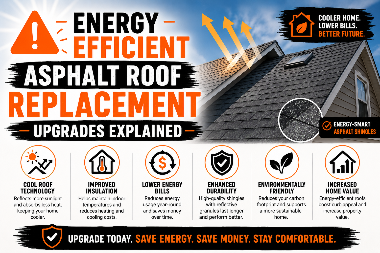 Energy Efficient Asphalt Roof Replacement Upgrades Explained