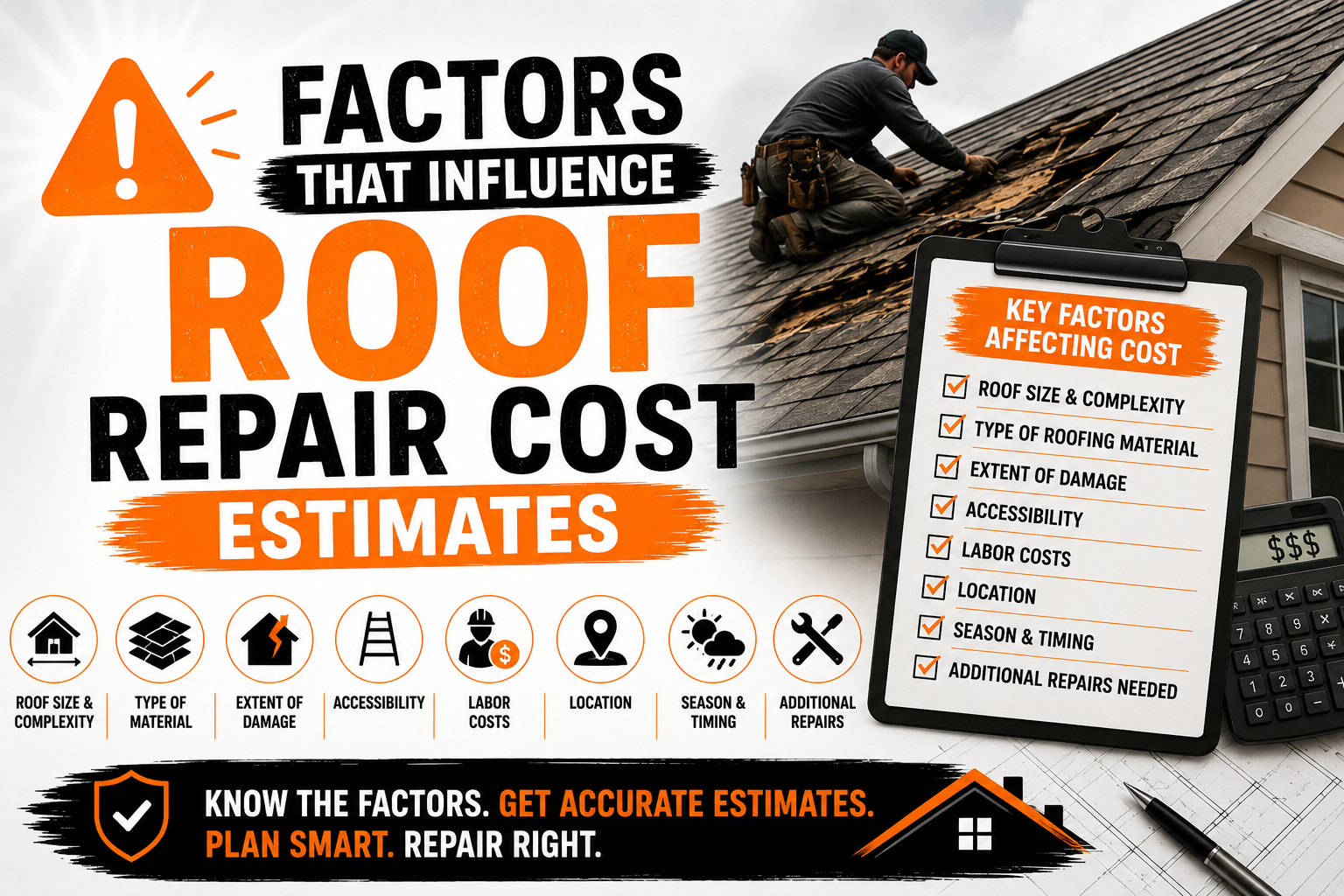 Factors That Influence Roof Repair Cost Estimates