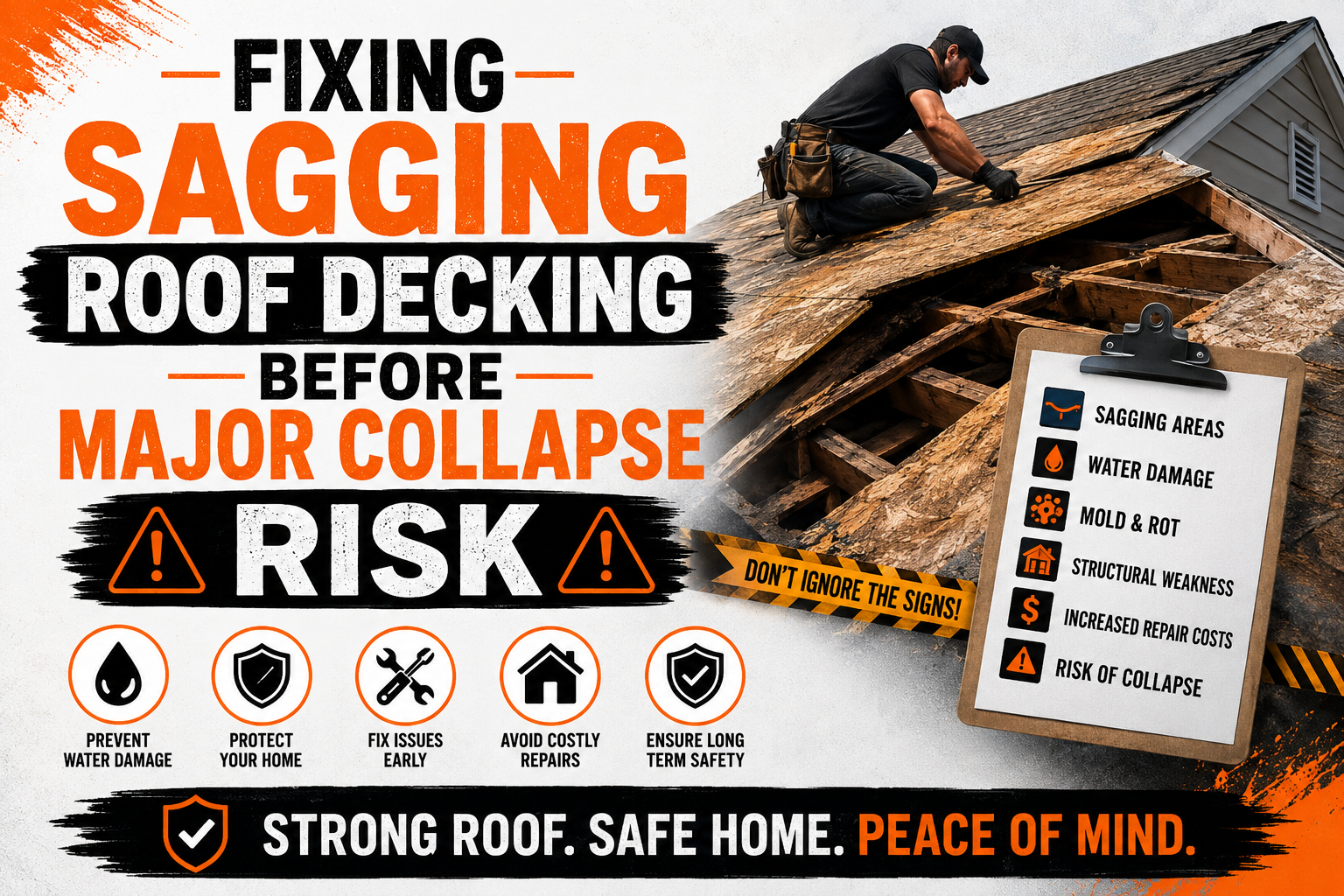 Fixing Sagging Roof Decking Before Major Collapse Risk