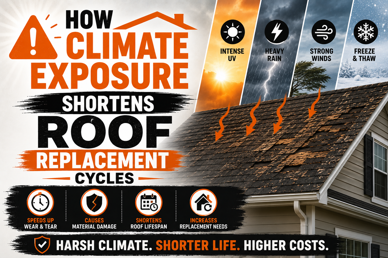 How Climate Exposure Shortens Roof Replacement Cycles