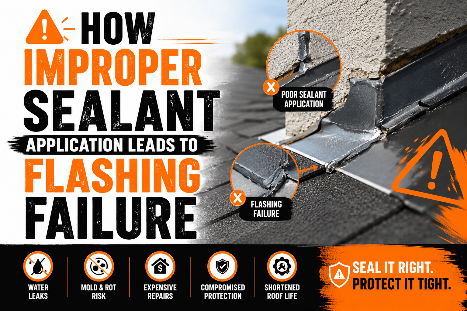 How Improper Sealant Application Leads to Flashing Failure