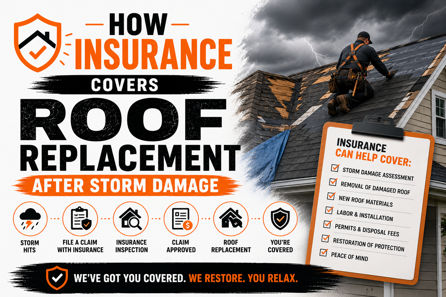 How Insurance Covers Roof Replacement After Storm Damage