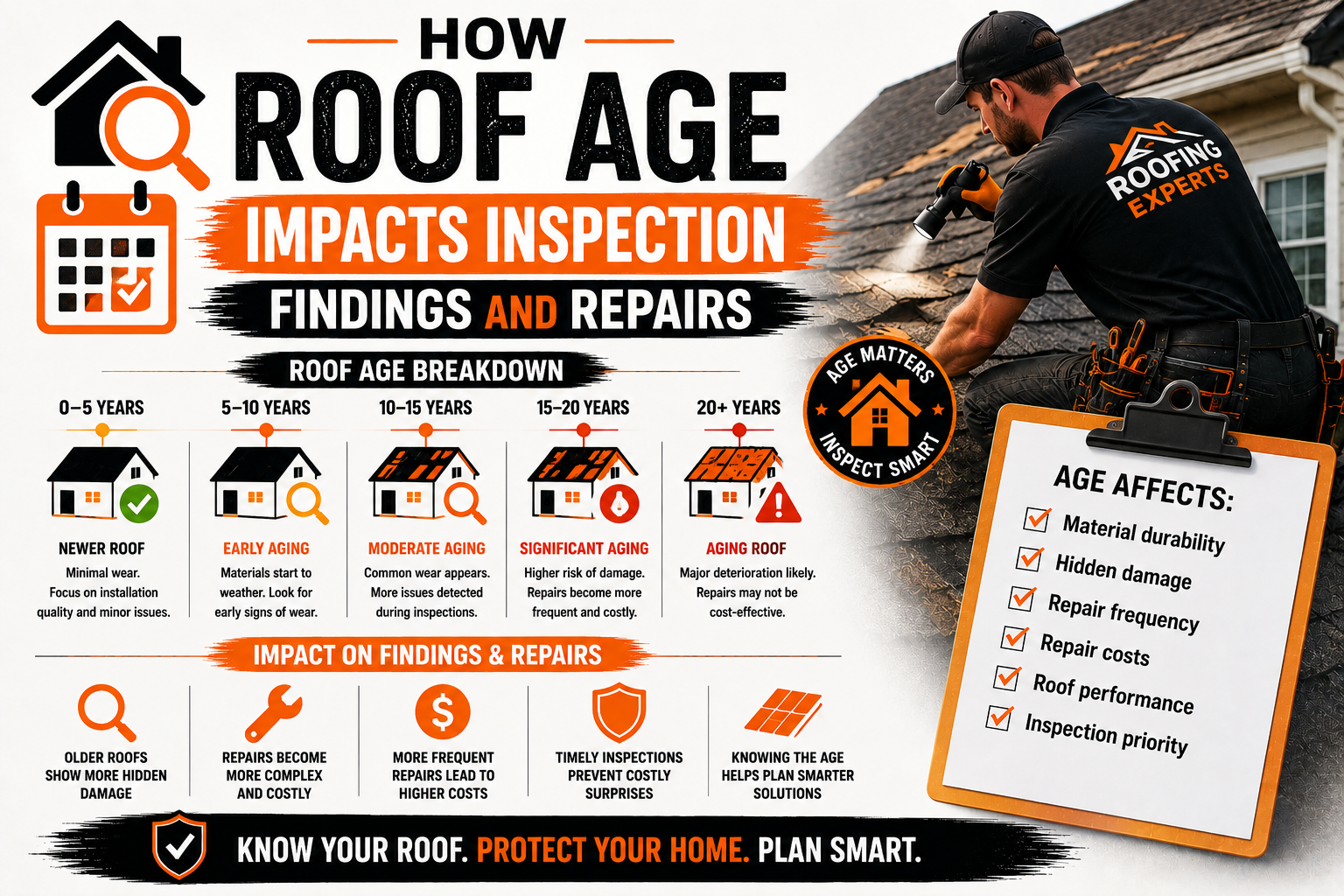 How Roof Age Impacts Inspection Findings and Repairs