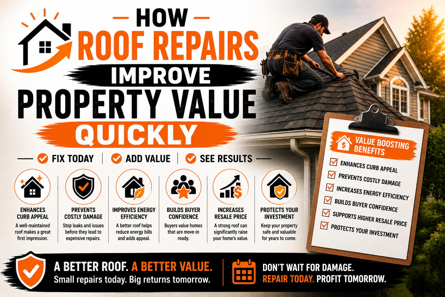 How Roof Repairs Improve Property Value Quickly