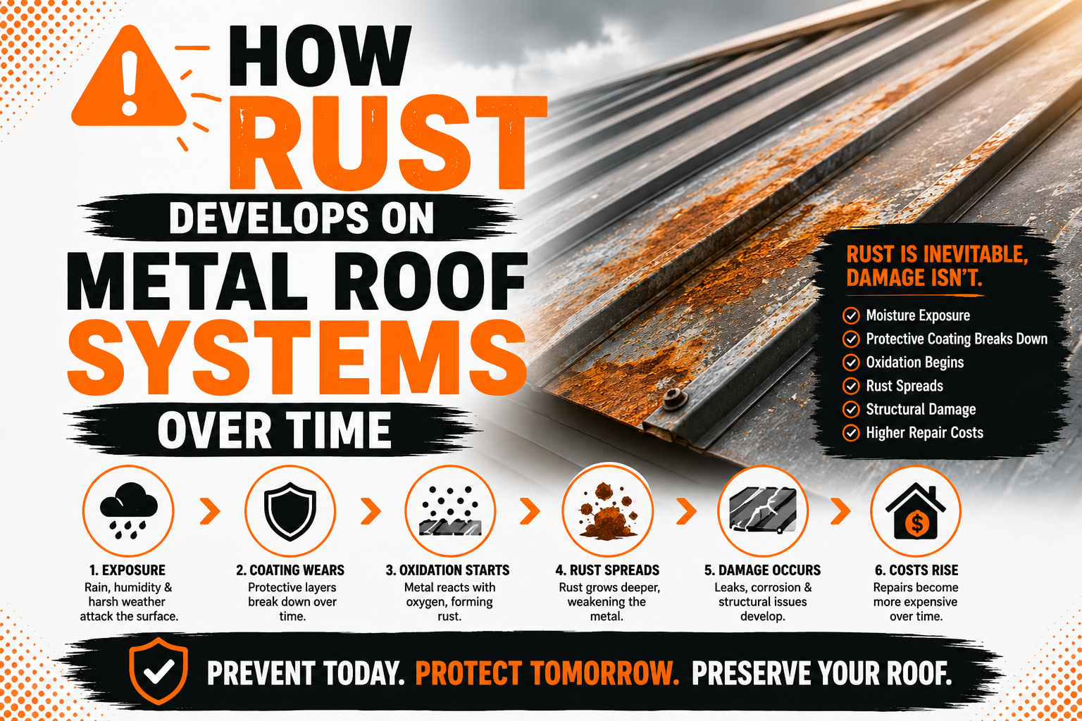 How Rust Develops on Metal Roof Systems Over Time