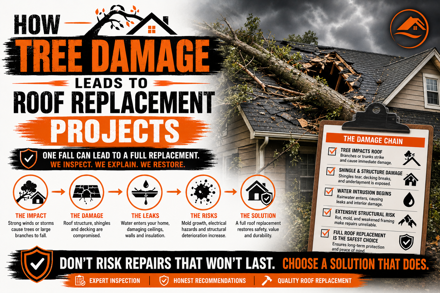 How Tree Damage Leads to Roof Replacement Projects