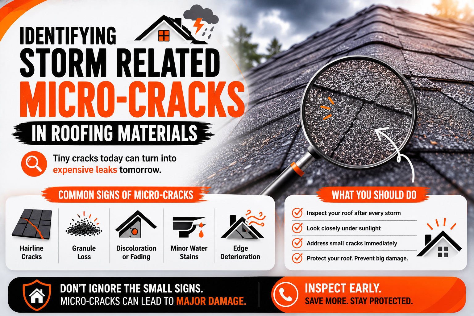 Identifying Storm Related Micro-Cracks in Roofing Materials