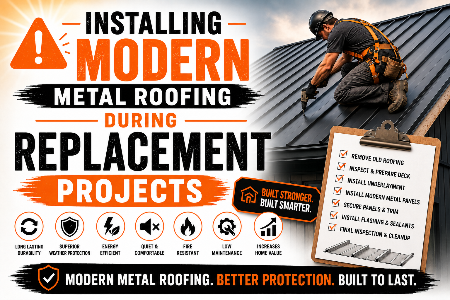 Installing Modern Metal Roofing During Replacement Projects