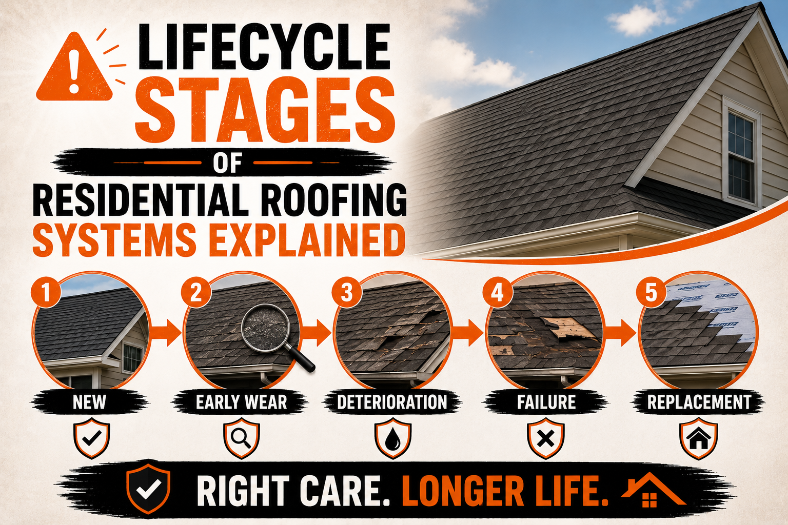 Lifecycle Stages of Residential Roofing Systems Explained