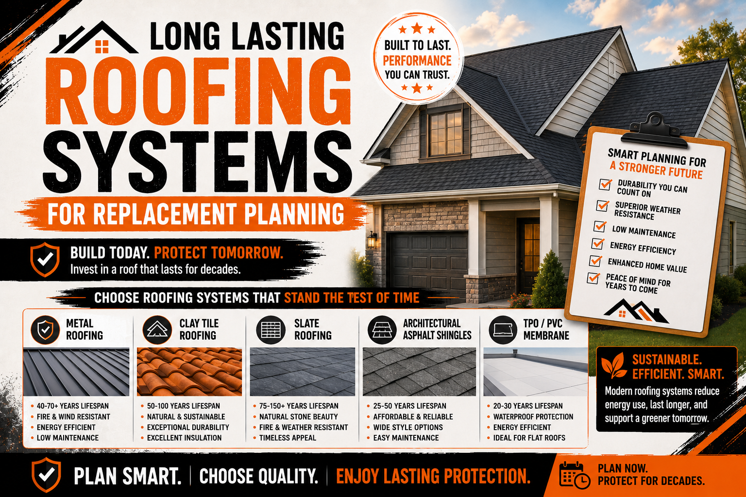 Long Lasting Roofing Systems for Replacement Planning