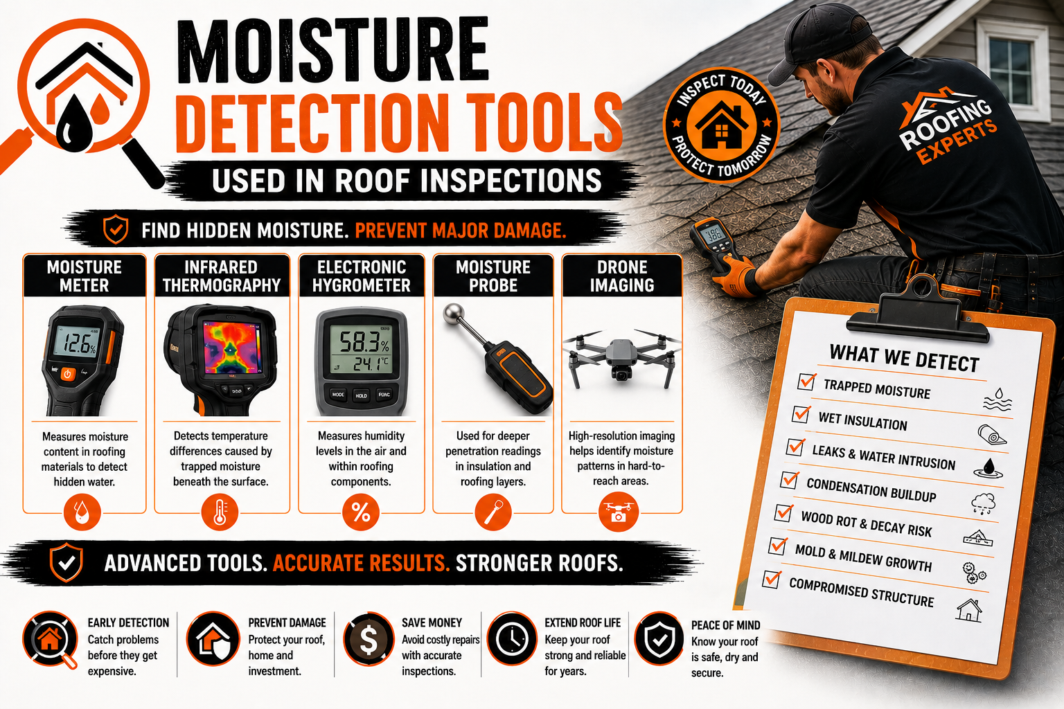 Moisture Detection Tools Used in Roof Inspections