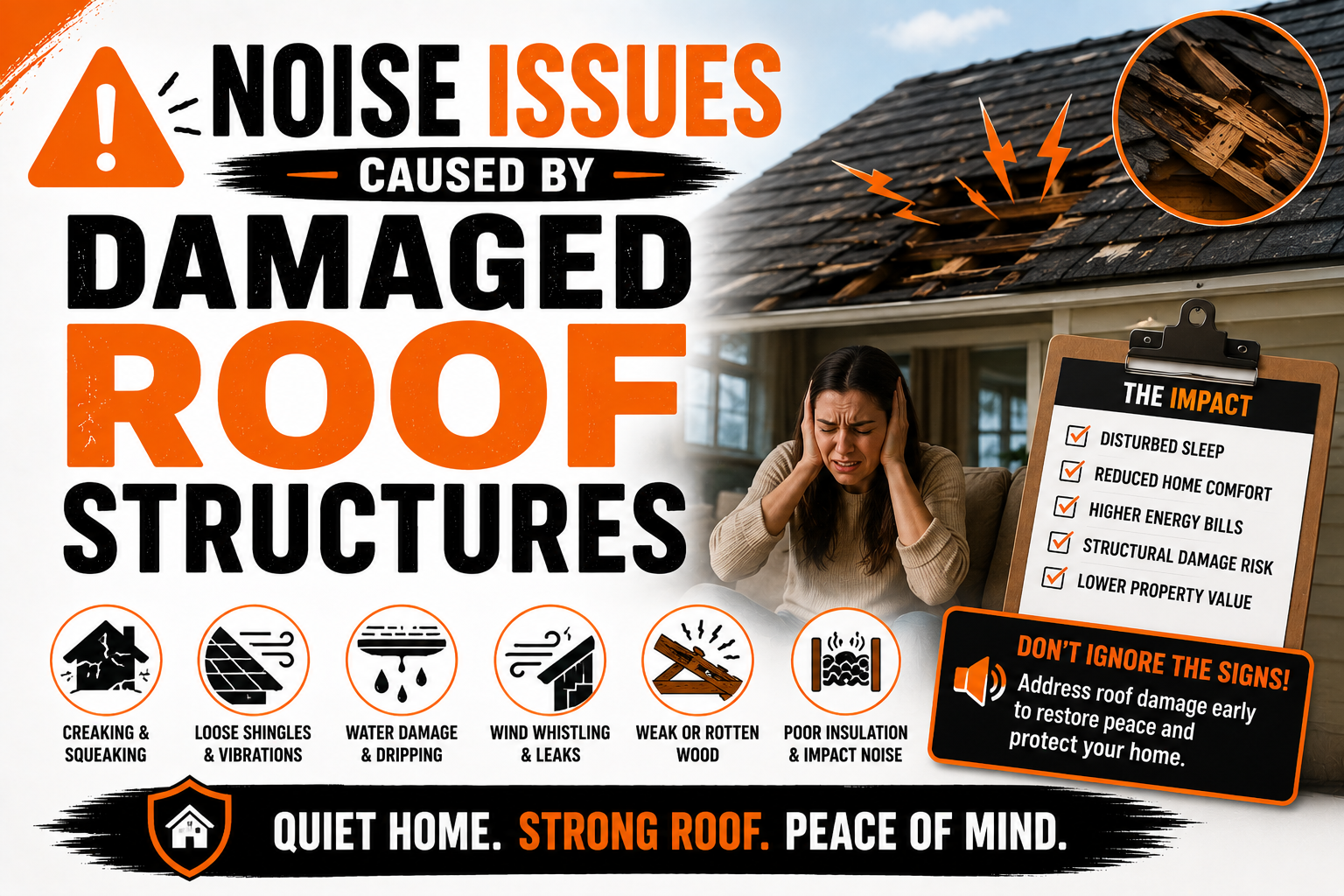 Noise Issues Caused by Damaged Roof Structures