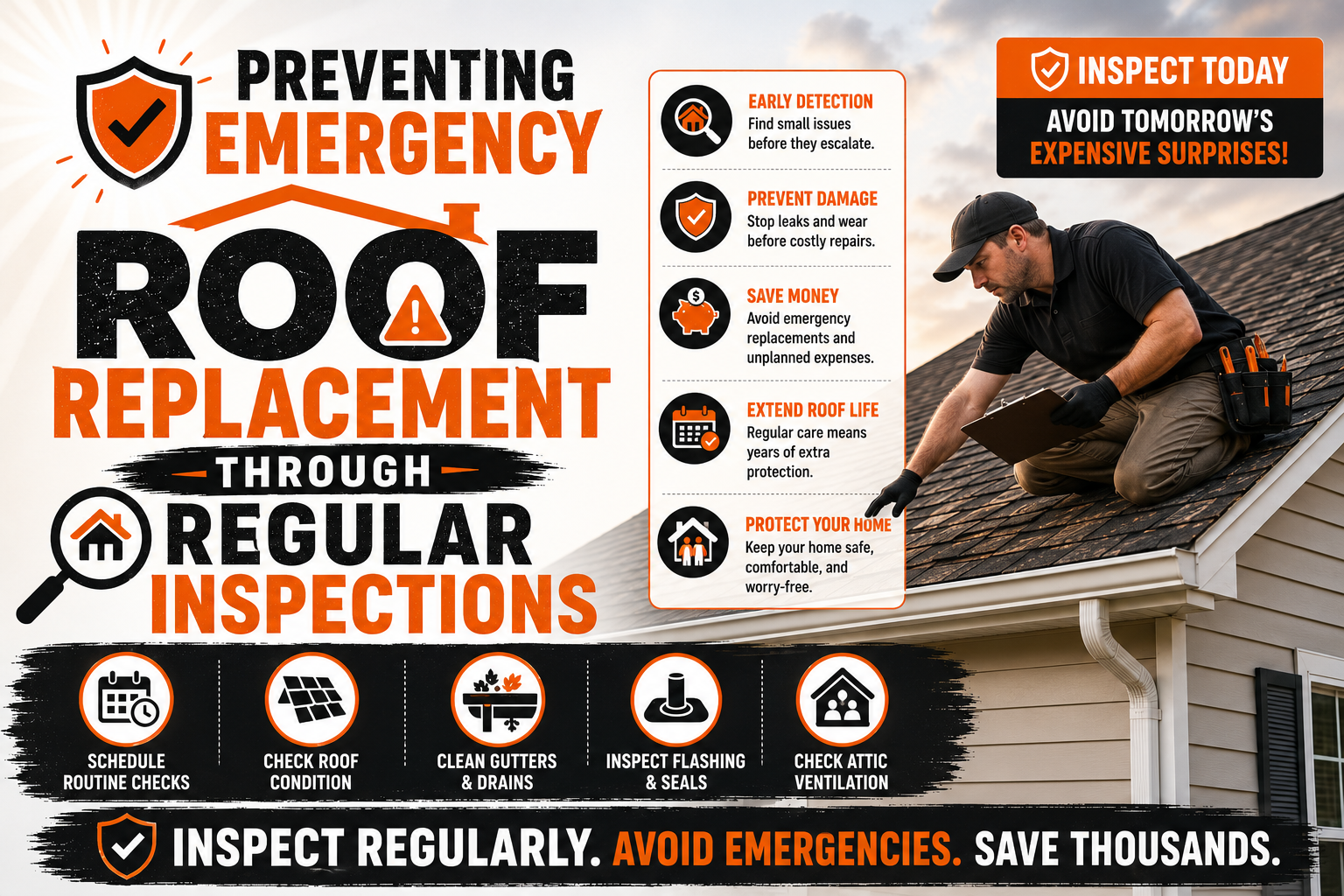 Preventing Emergency Roof Replacement Through Regular Inspections