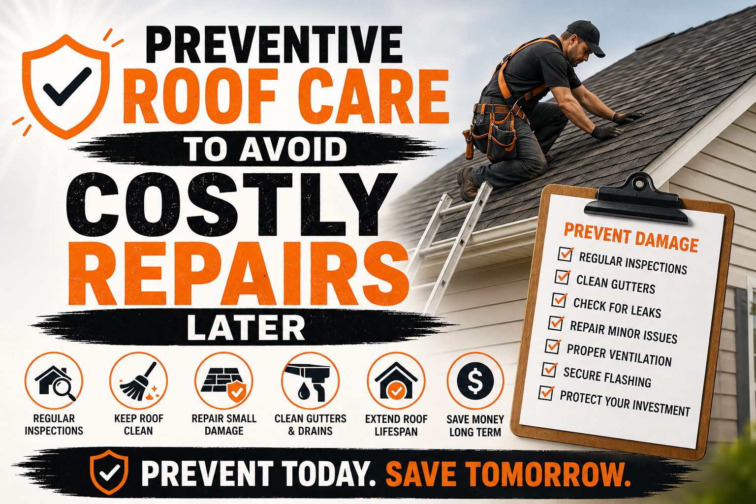 Preventive Roof Care to Avoid Costly Repairs Later