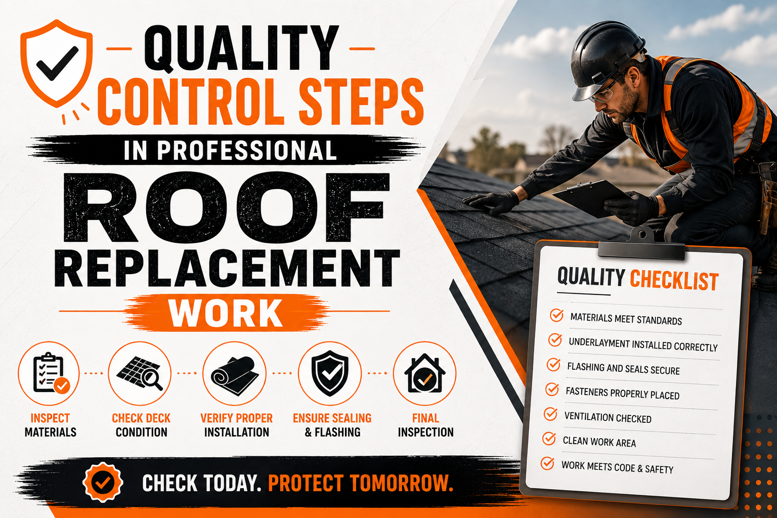 Quality Control Steps in Professional Roof Replacement Work