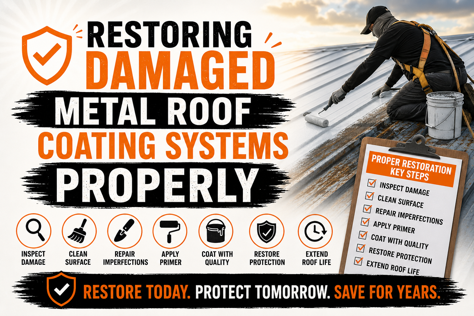 Restoring Damaged Metal Roof Coating Systems Properly