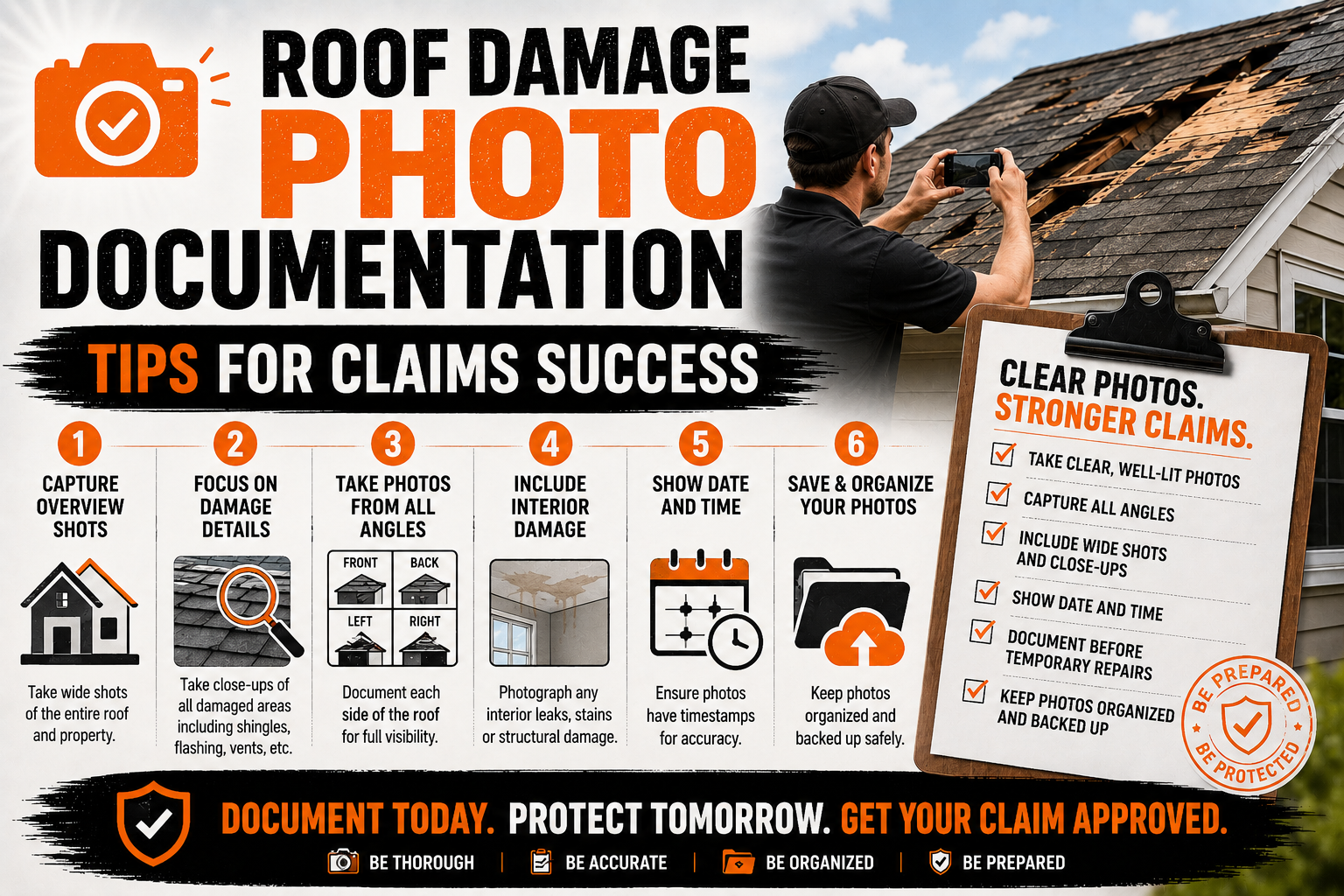 Roof Damage Photo Documentation Tips for Claims Success