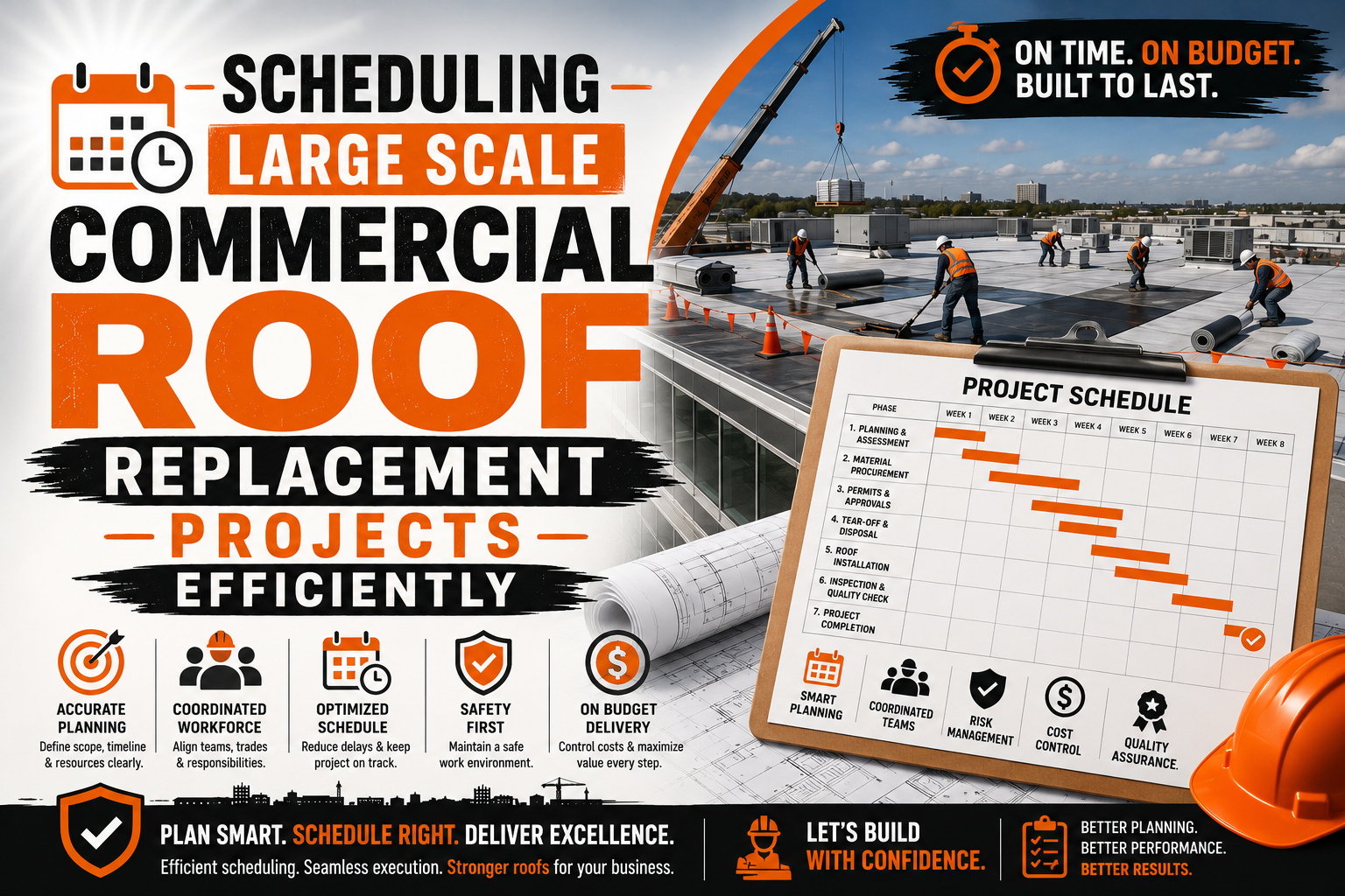 Scheduling Large Scale Commercial Roof Replacement Projects Efficiently