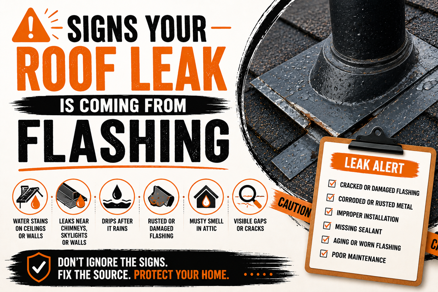 Signs Your Roof Leak Is Coming From Flashing