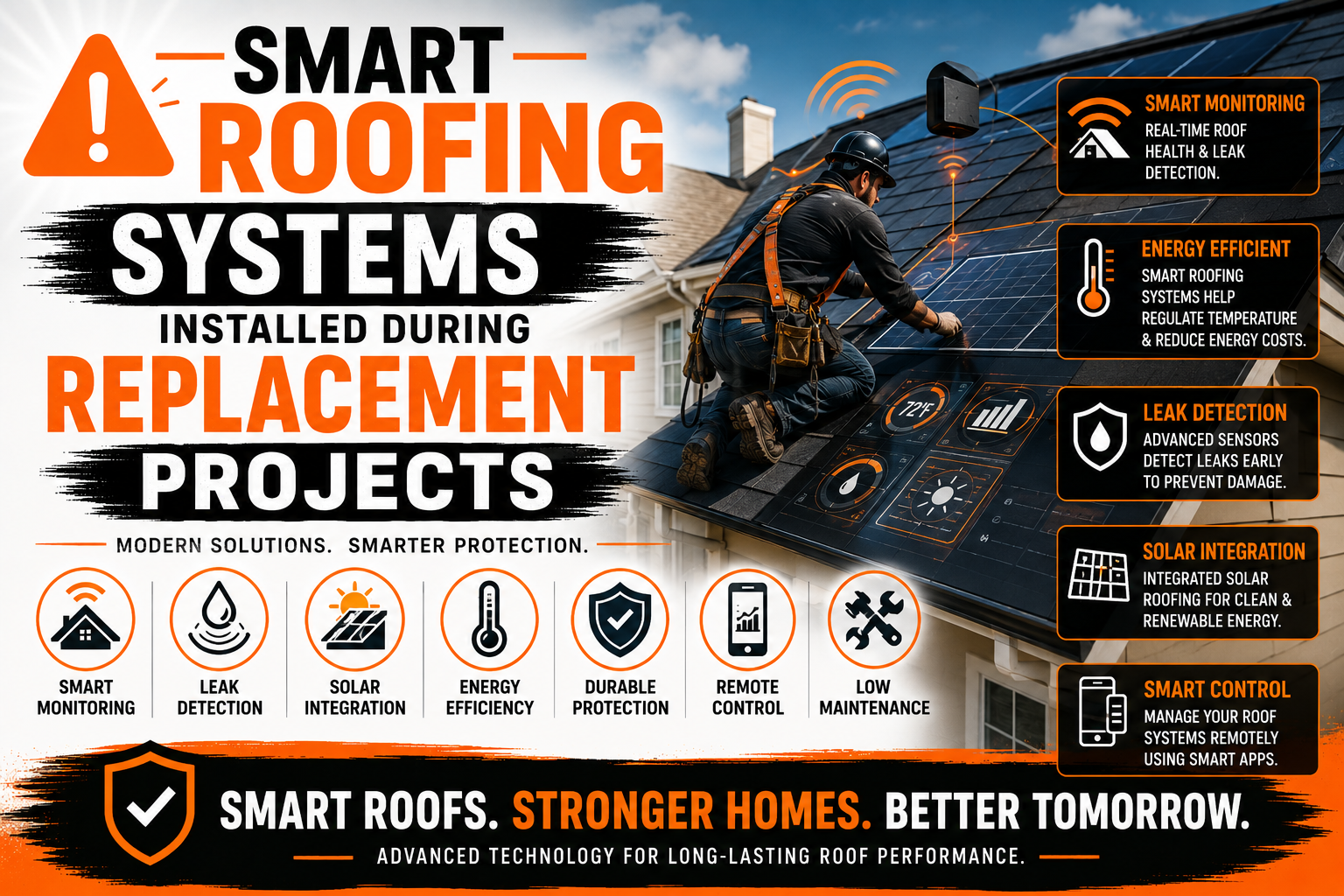 Smart Roofing Systems Installed During Replacement Projects