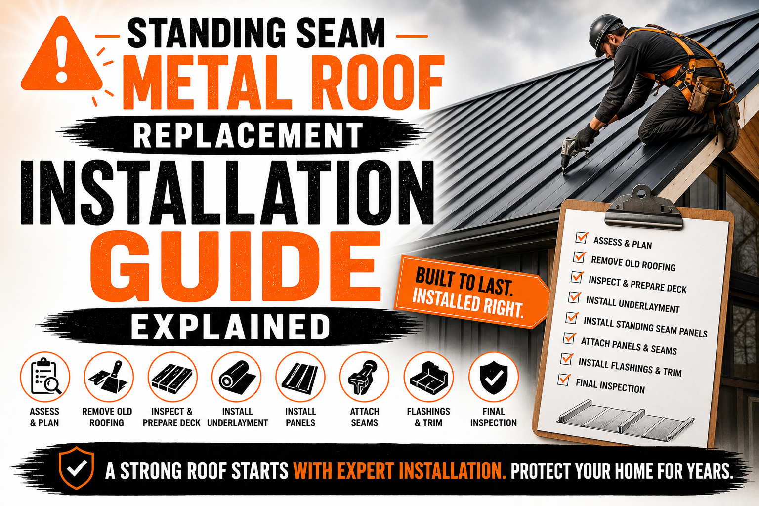 Standing Seam Metal Roof Replacement Installation Guide Explained