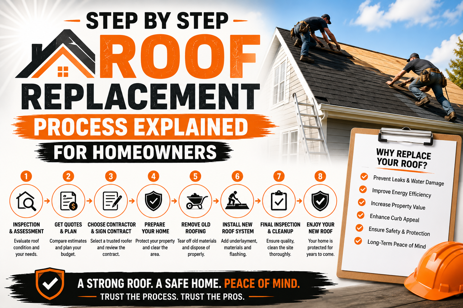 Step by Step Roof Replacement Process Explained for Homeowners