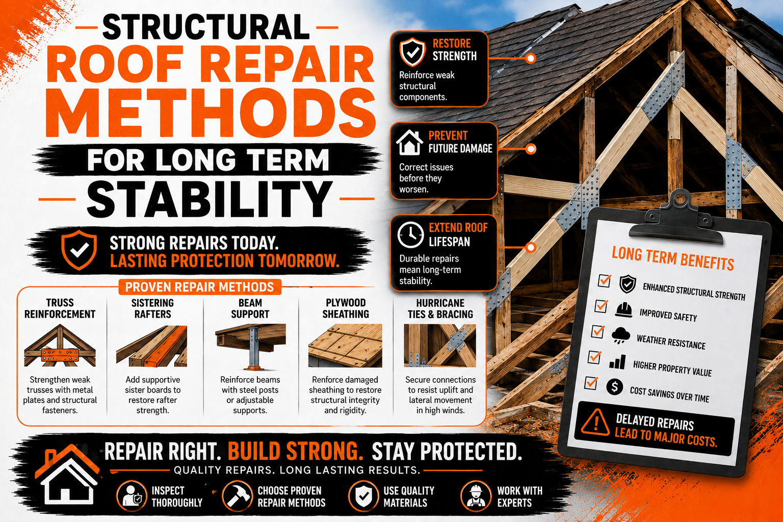 Structural Roof Repair Methods for Long Term Stability