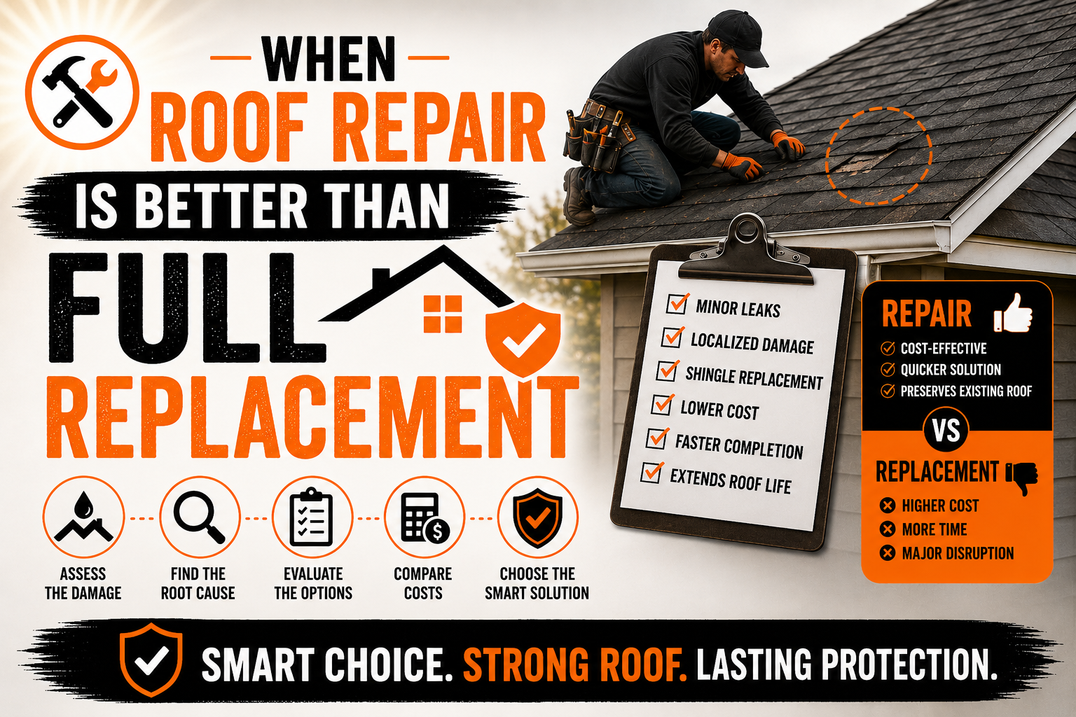 When Roof Repair Is Better Than Full Replacement