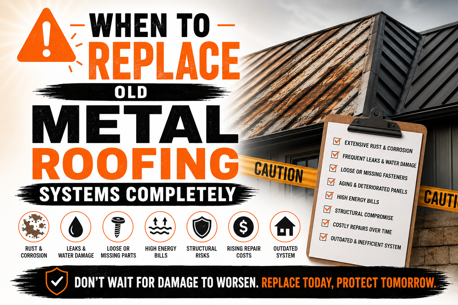When to Replace Old Metal Roofing Systems Completely