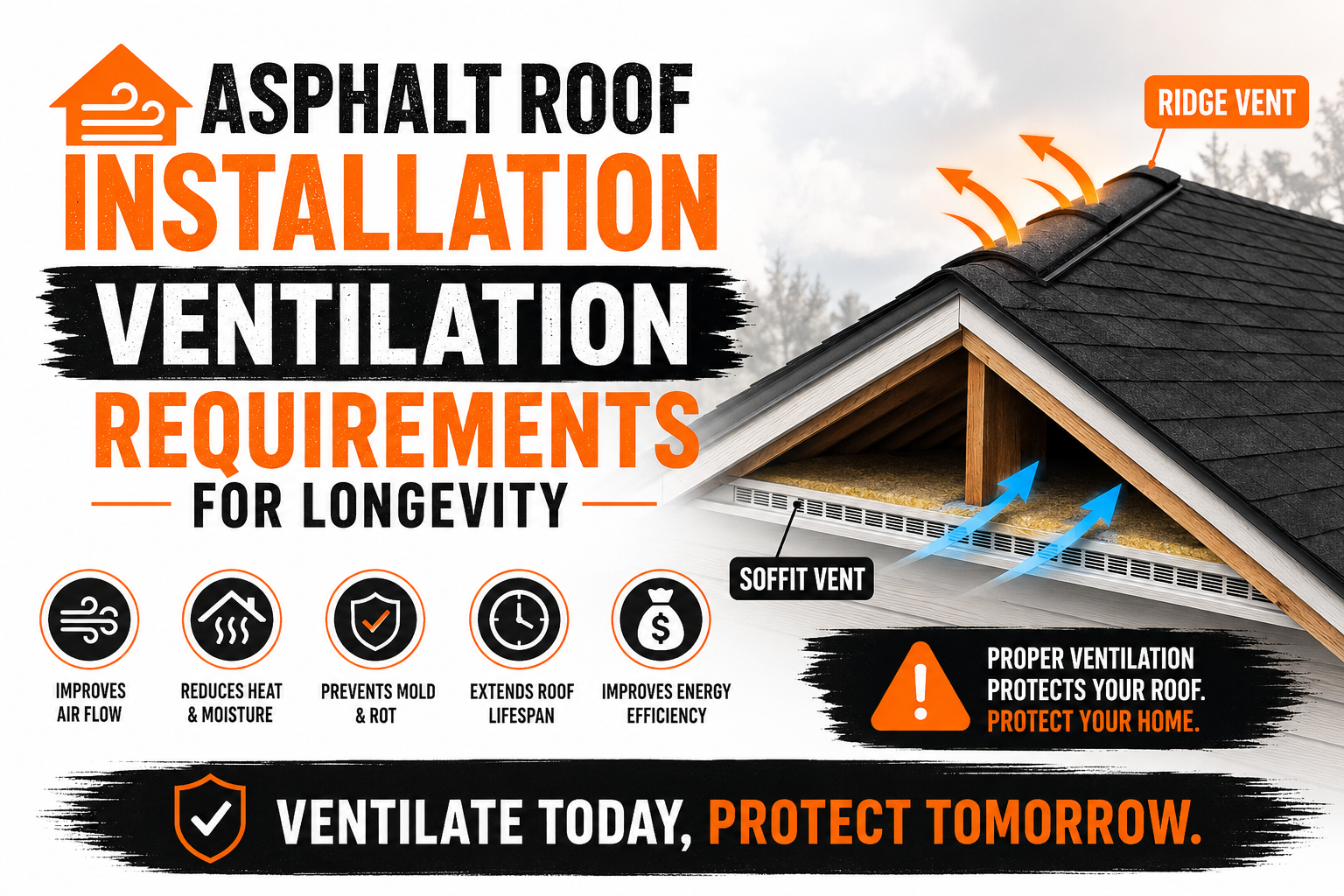 Asphalt Roof Installation Ventilation Requirements for Longevity