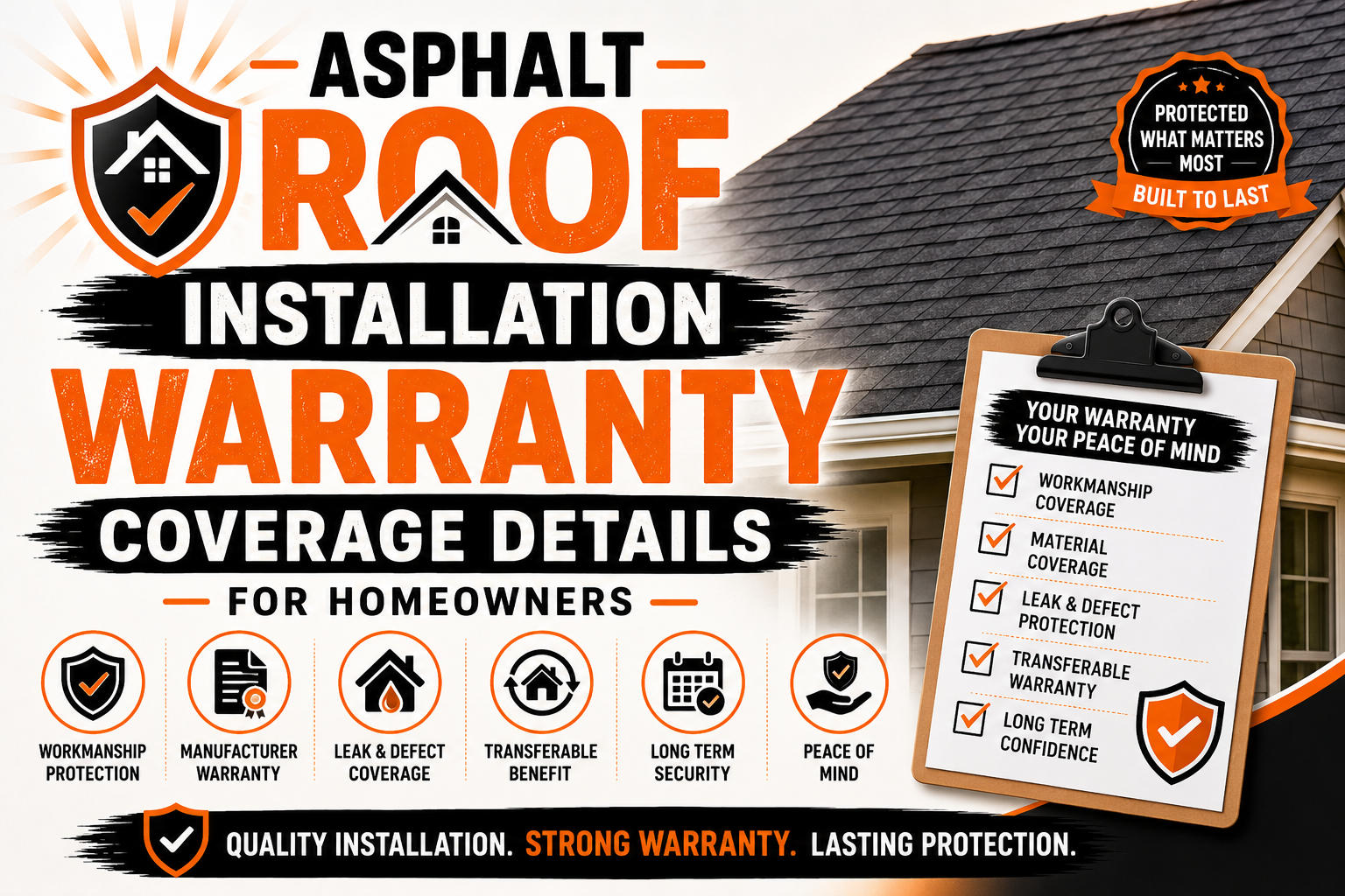 Asphalt Roof Installation Warranty Coverage Details for Homeowners
