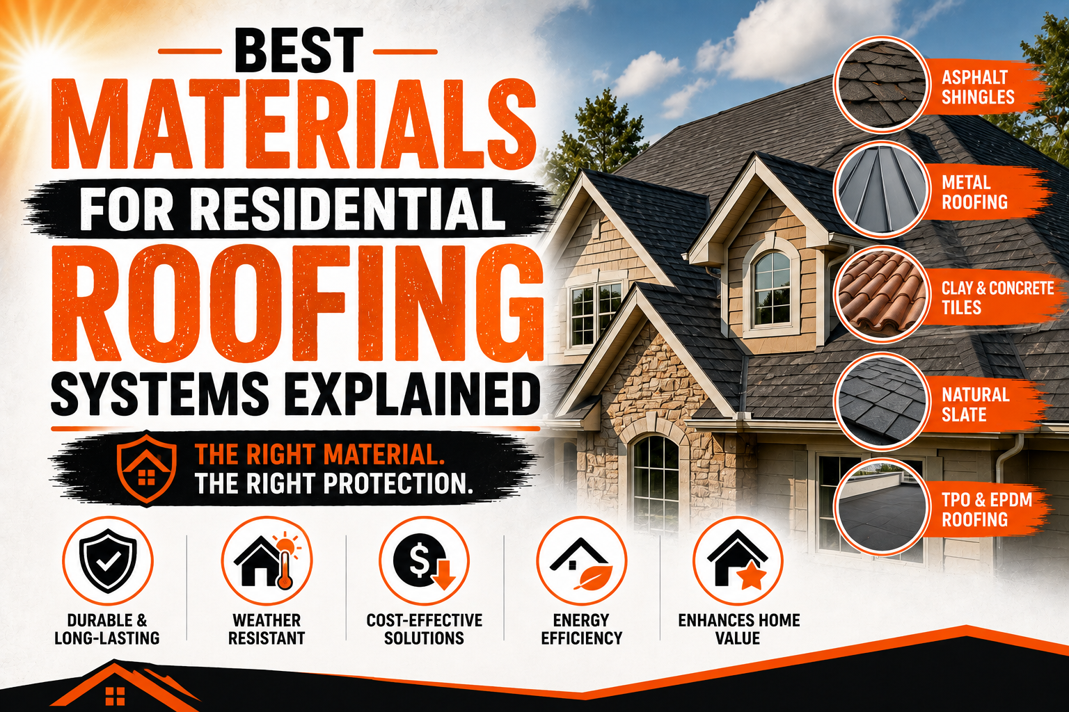 Best Materials for Residential Roofing Systems Explained