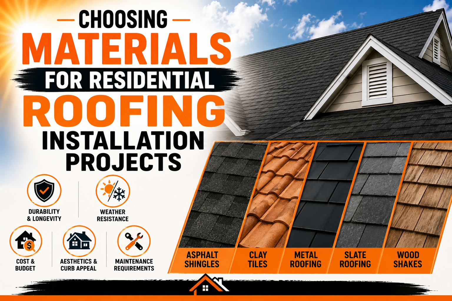 Choosing Materials for Residential Roofing Installation Projects