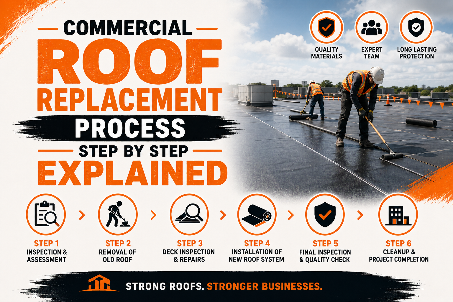 Commercial Roof Replacement Process Step by Step Explained