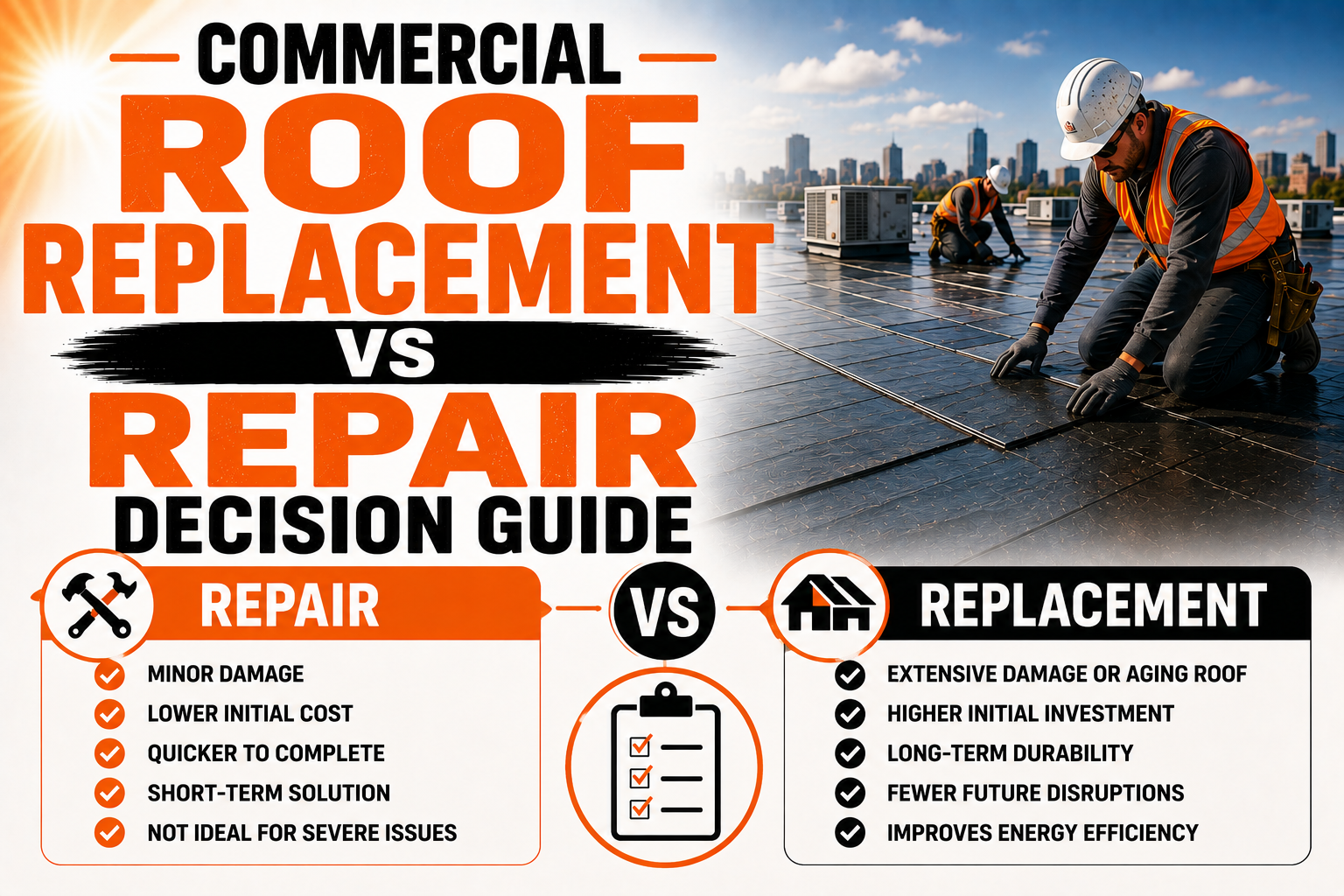 Commercial Roof Replacement vs Repair Decision Guide