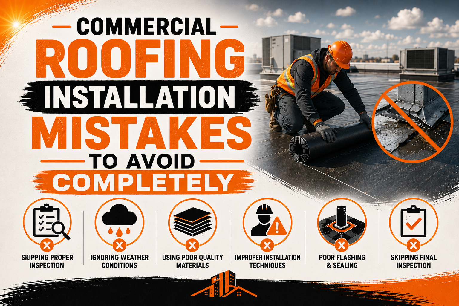 Commercial Roofing Installation Mistakes to Avoid Completely