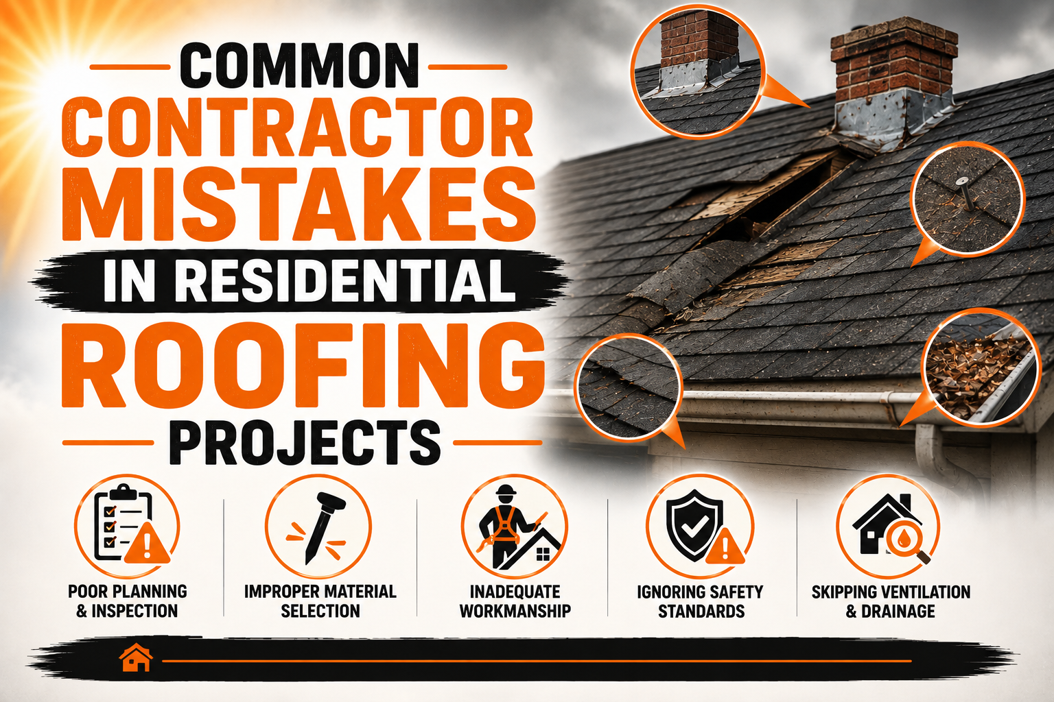 Common Contractor Mistakes in Residential Roofing Projects